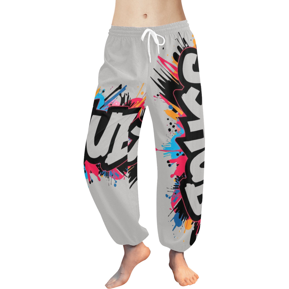 Pantaloni Harem Donna JSHub – Stile Casual con Stampa All-Over