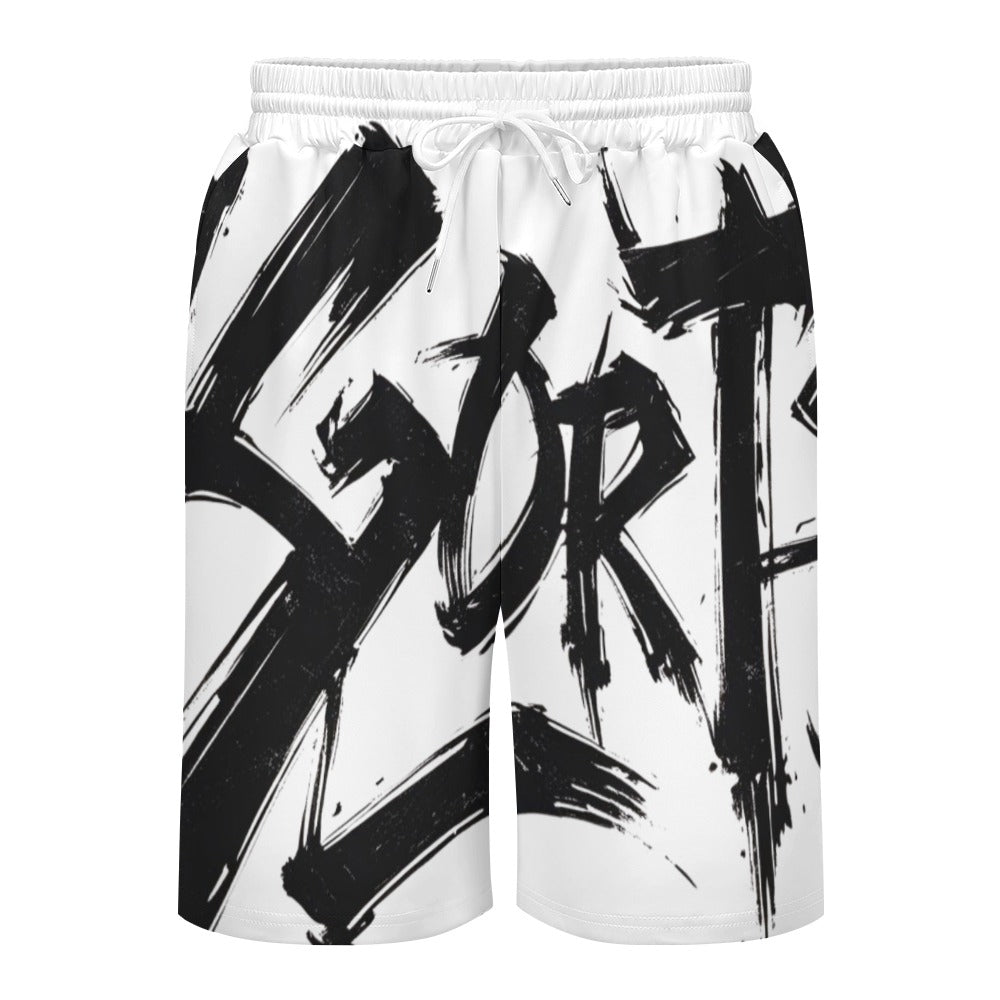 Bermuda Uomo MOMO JSPORTS H30 Signature White Graffiti JSHUB – Edizione Limitata