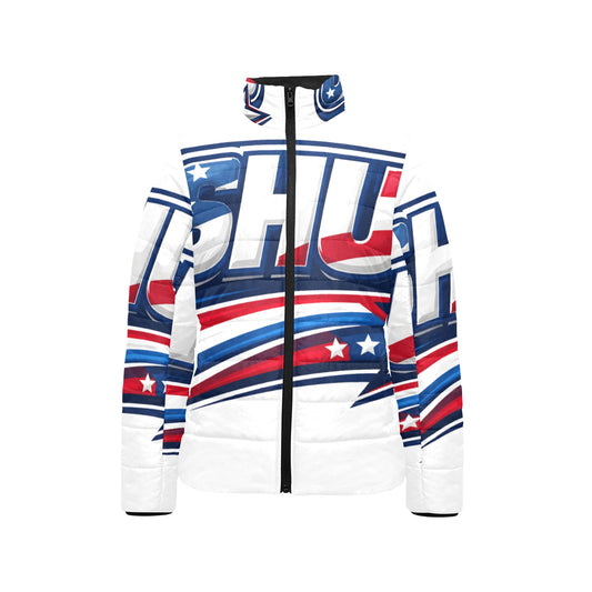 Giubbotto USA Donna Bianco JSHUB Nation Winter 2026 Bomber Imbottito