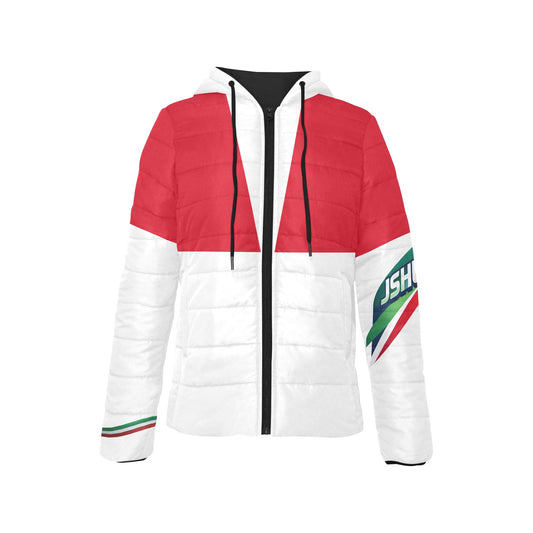 JSHUB Winter Nation Italy Edition – Giubbotto Piumino Donna Bianco e Rosso