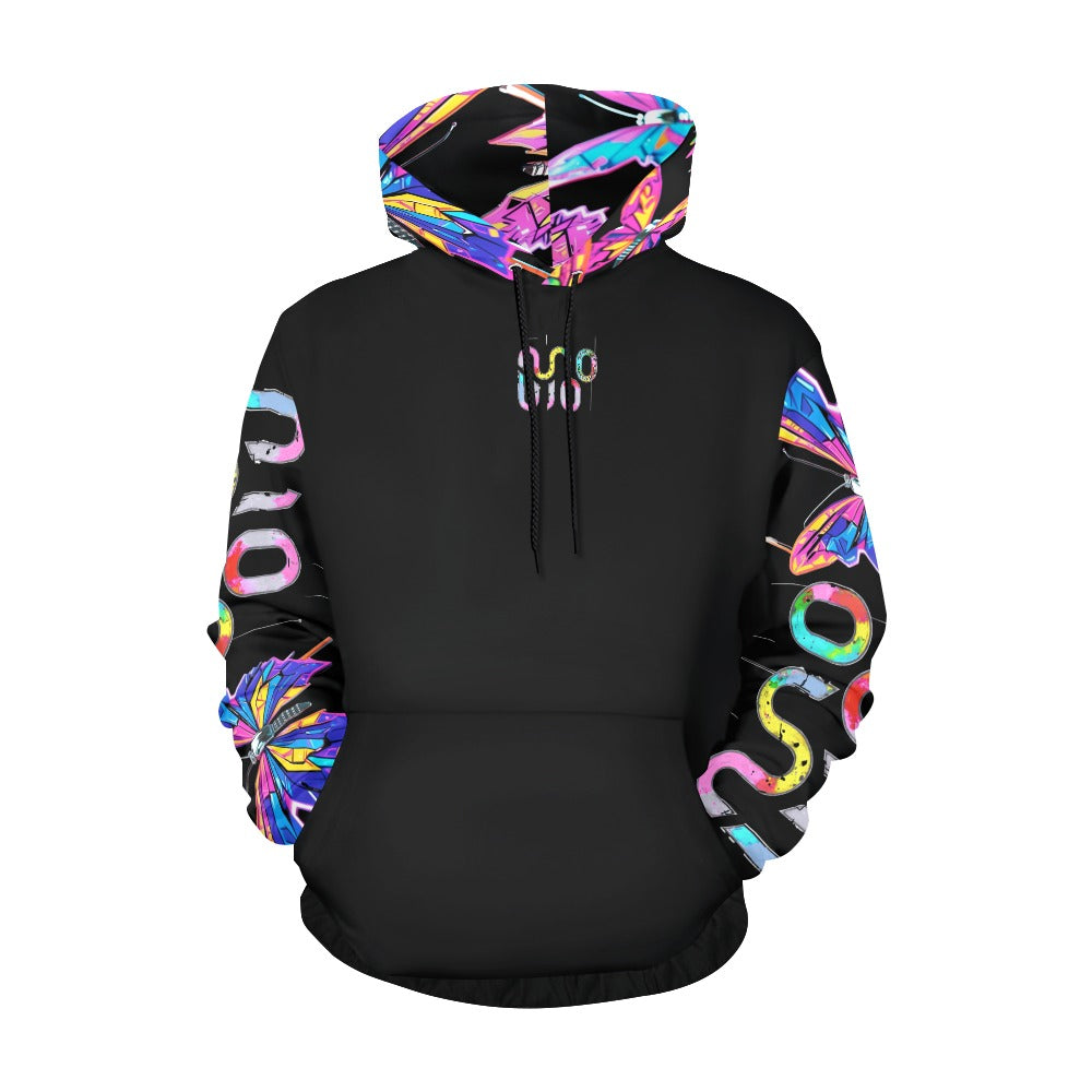 Felpa donna Wings of Noise con cappuccio small tech over – 10 varianti colore
