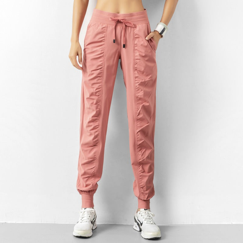 Pantaloni slim loose running fitness quick dry