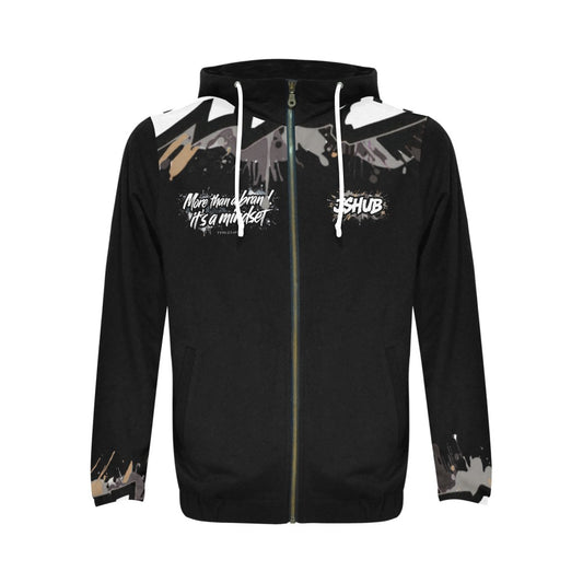 Felpa Zip Nera JSHUB MINDSET_01 More Than a Brand Its a Mindset