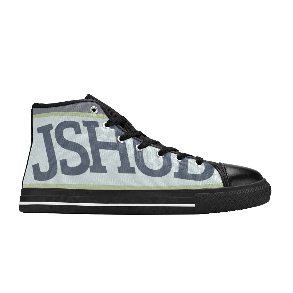 Sneakers alta donna JSHUB in tela bianca stile anni 50