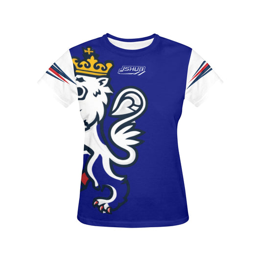 T-Shirt Donna Norway Tech Nordico Blu Winter Nation 2026 JSHUB Leone Oversize