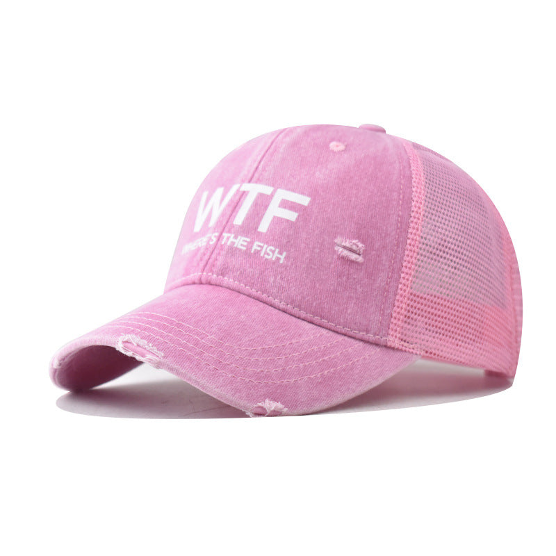 Cappellino ricamo WTF, berretto a becco d’anatra traspirante