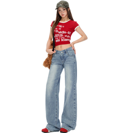 Jeans donna FlowDrape Straight Tromba