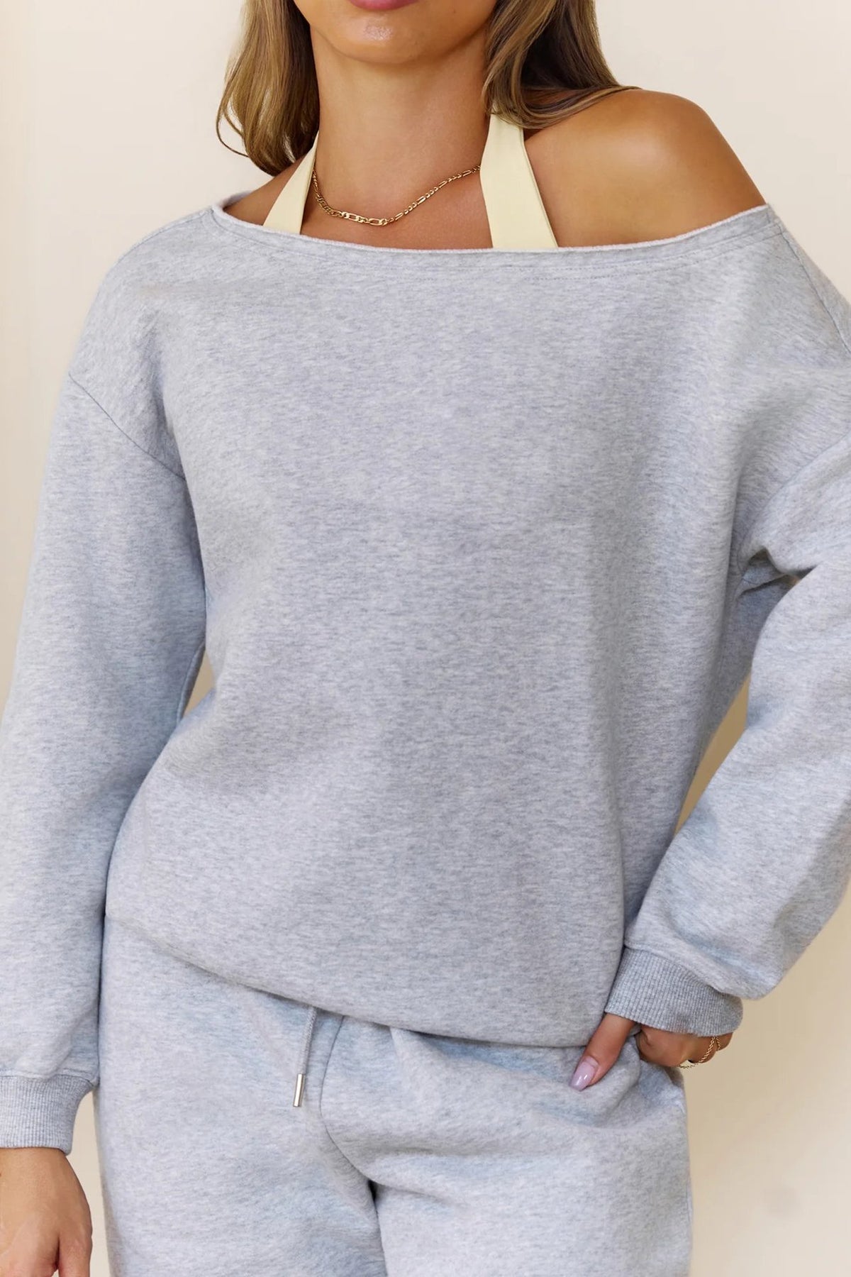 Tuta Donna Streetwear Set Felpa Oversize e Jogger Stampa Laterale