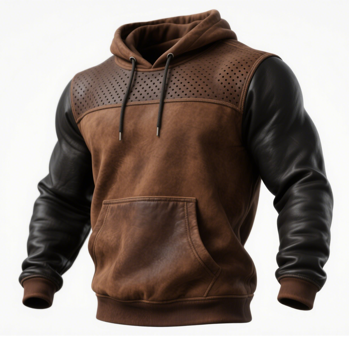 JSHUB Vintage Suede Perforated Sweatshirt Uomo