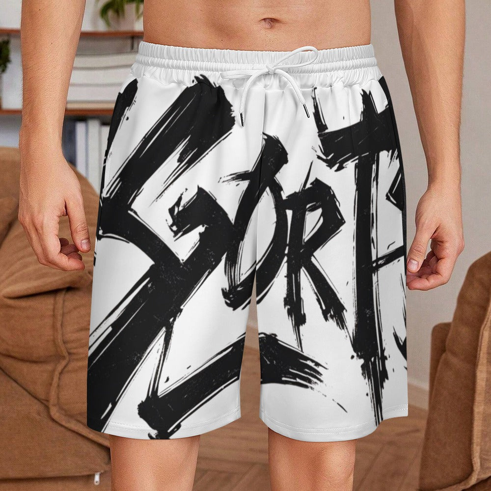 Bermuda Uomo MOMO JSPORTS H30 Signature White Graffiti JSHUB – Edizione Limitata