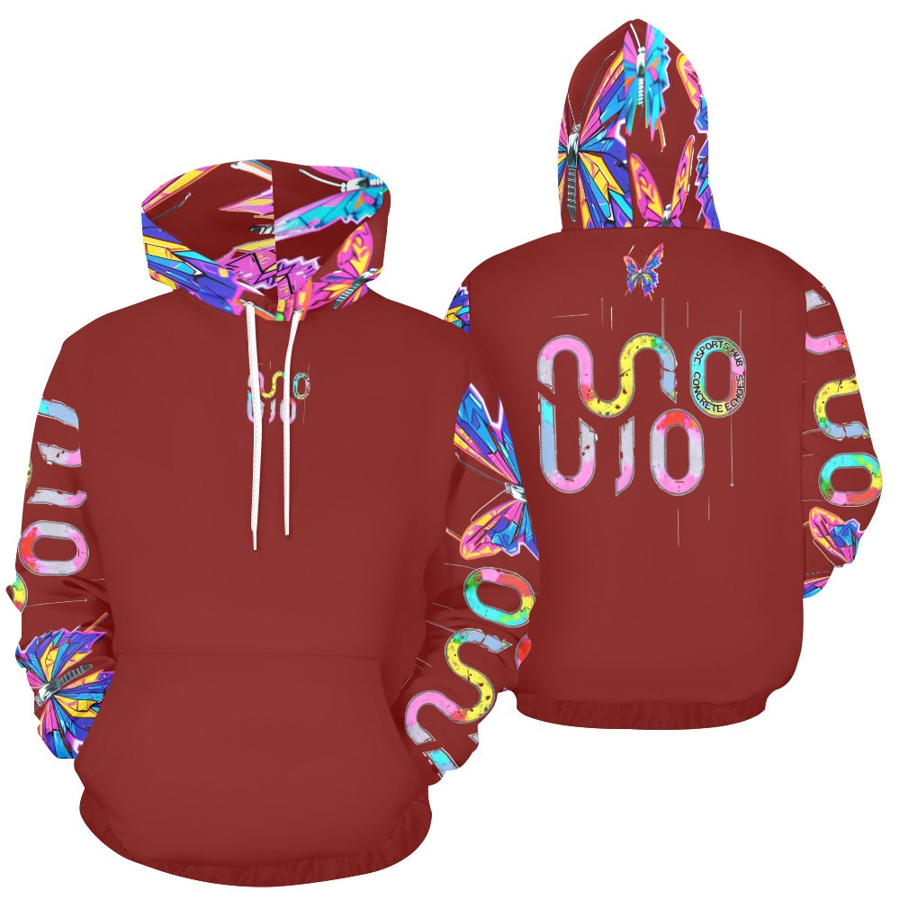 Felpa donna Wings of Noise con cappuccio small tech over – 10 varianti colore