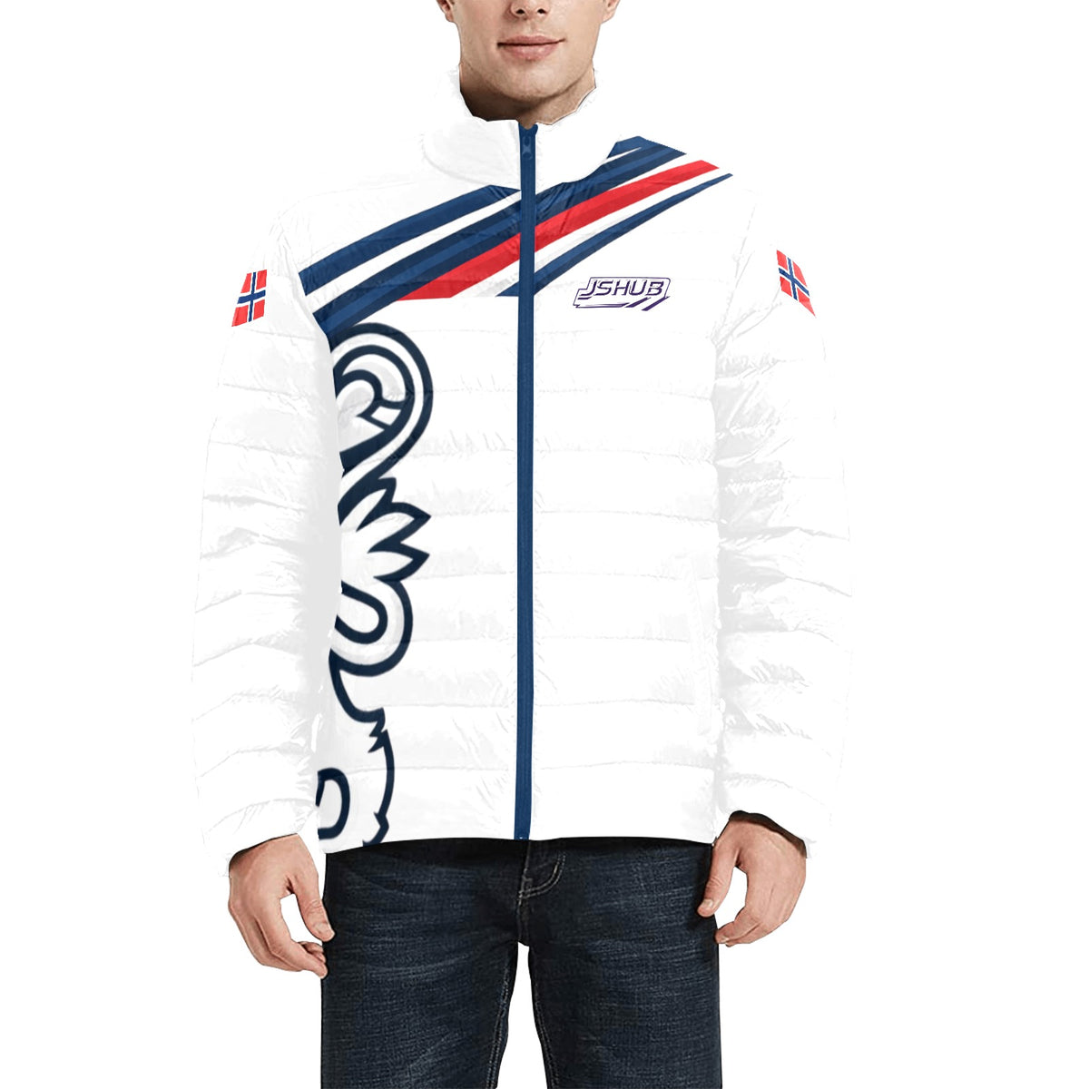 Bomber Norway Uomo Bianco Tech Nordico JSHUB Winter Nation 2026