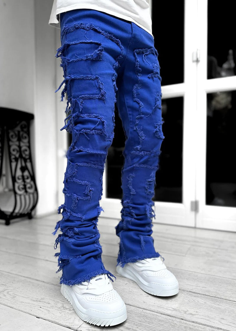 Jeans Denim Patch Elasticizzati