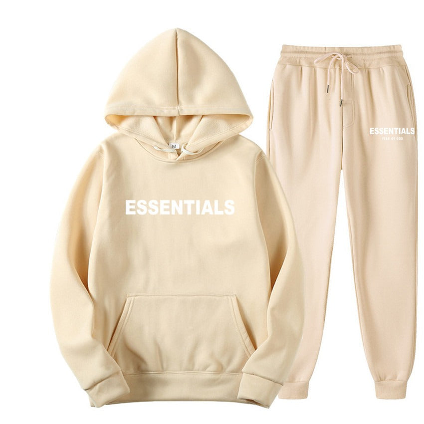 Tuta Uomo Donna Streetwear Essentials Hoodie e Jogger Loose Fit Autunno Inverno