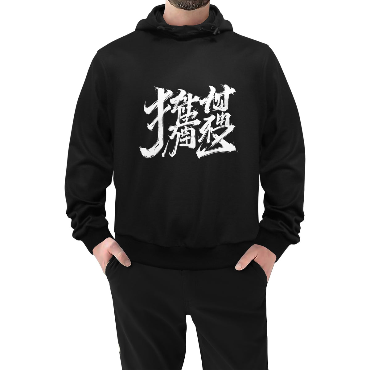 Felpa Uomo "JSPORTS Mono H24" – Collezione Monocolore con Scritta Centrale