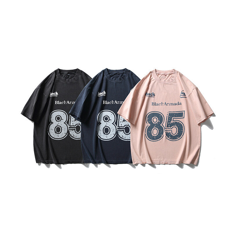 T-Shirt Vintage “Black Armada 85” – Retro American Style