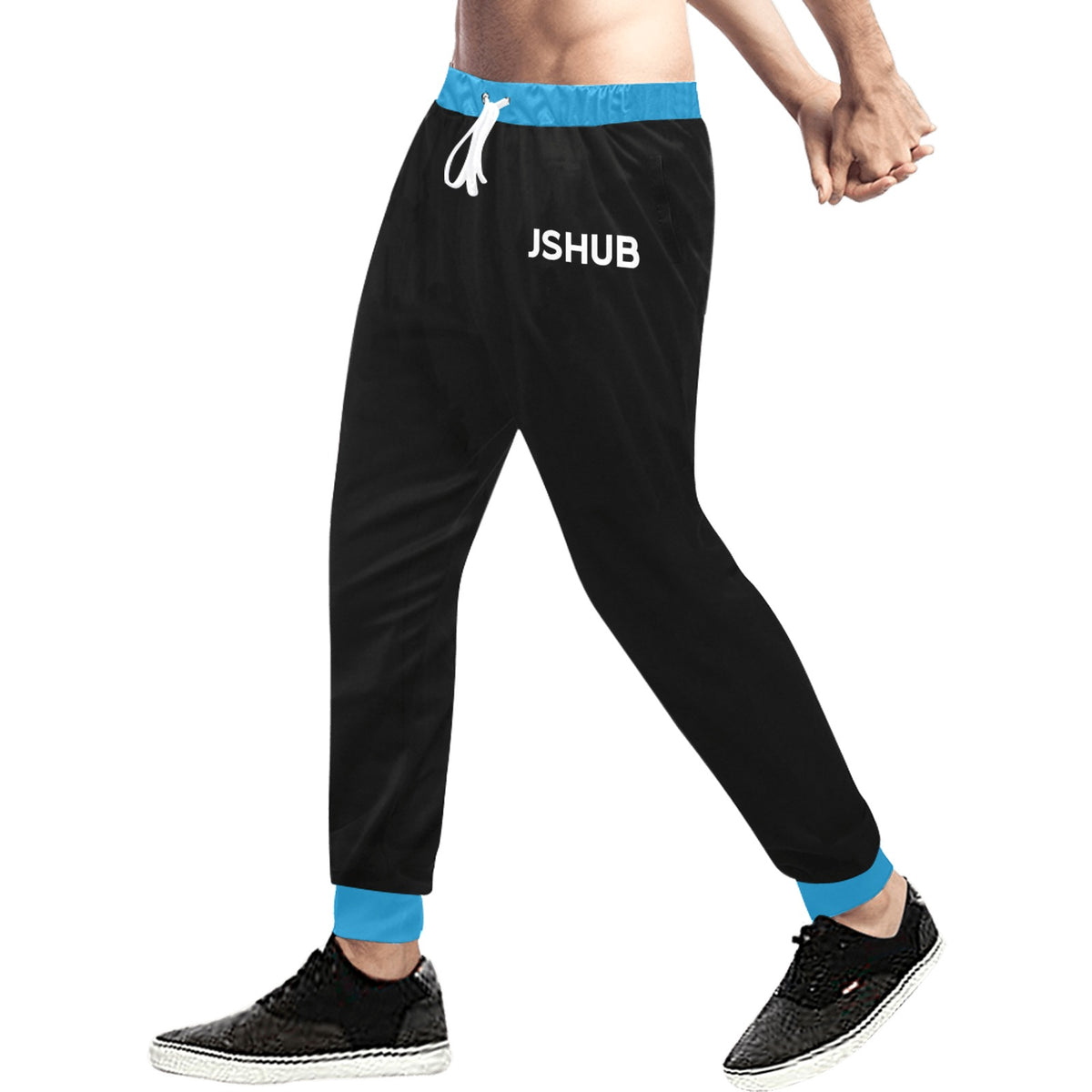JS HUB Motion Core Pants Uomo Streetwear Nero Calf Graphic