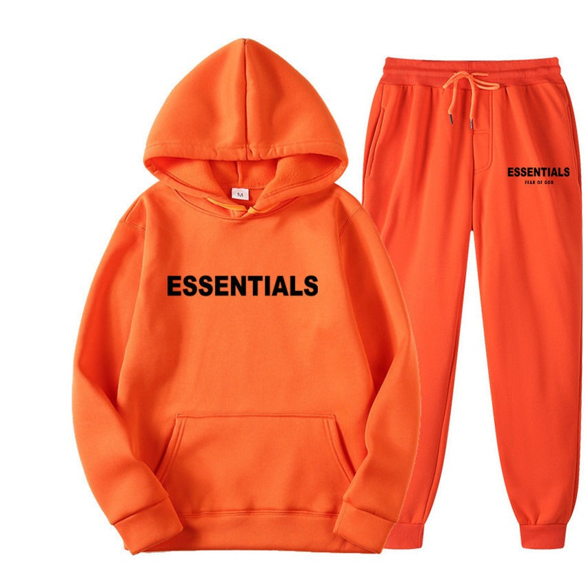 Tuta Uomo Donna Streetwear Essentials Hoodie e Jogger Loose Fit Autunno Inverno
