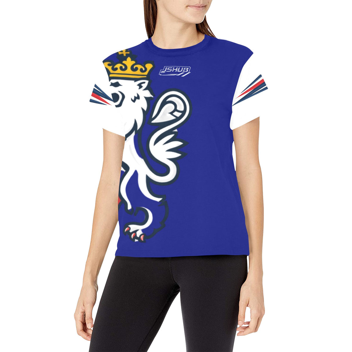 T-Shirt Donna Norway Tech Nordico Blu Winter Nation 2026 JSHUB Leone Oversize