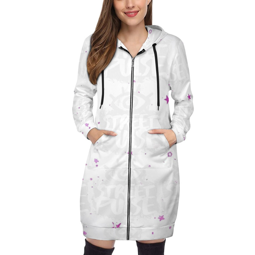 Felpa lunga donna “Cosmic Flow” – Collezione JS Street Pulse