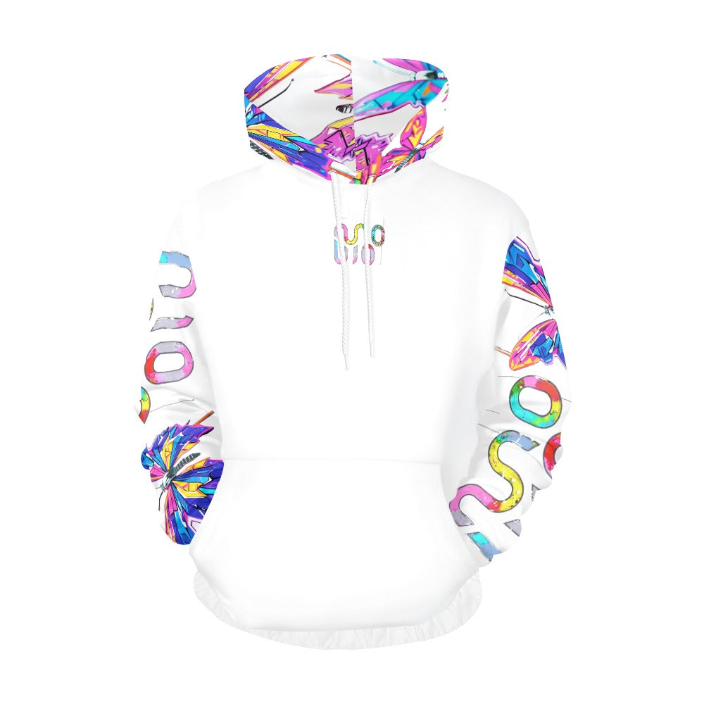 Felpa donna Wings of Noise con cappuccio small tech over – 10 varianti colore