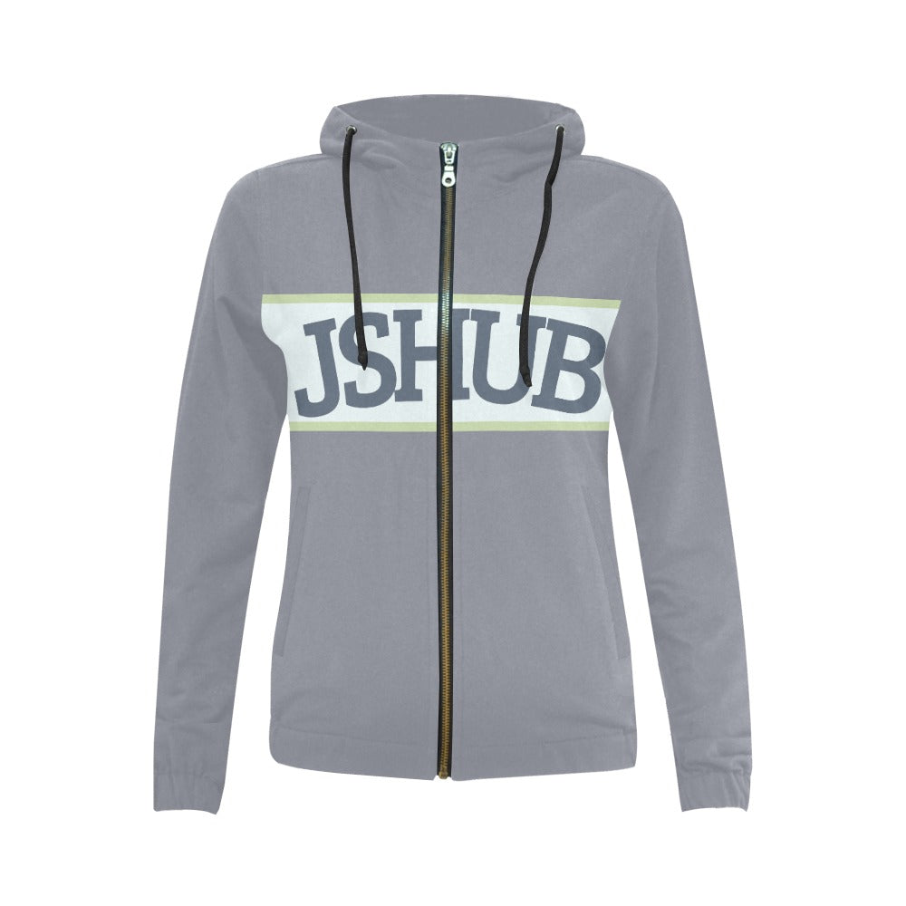 Felpa donna JSHUB anni 50 con zip stile vintage sportivo