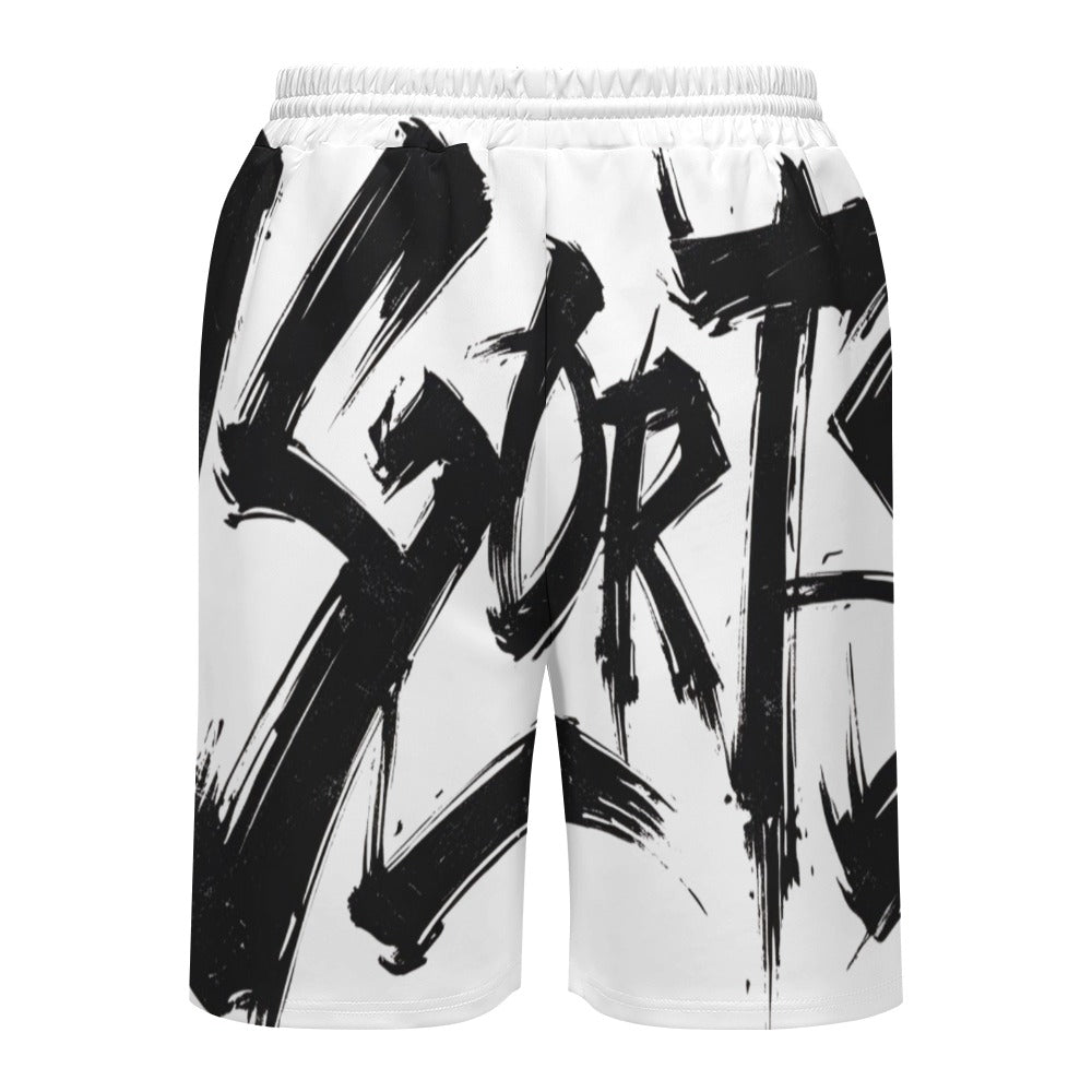 Bermuda Uomo MOMO JSPORTS H30 Signature White Graffiti JSHUB – Edizione Limitata