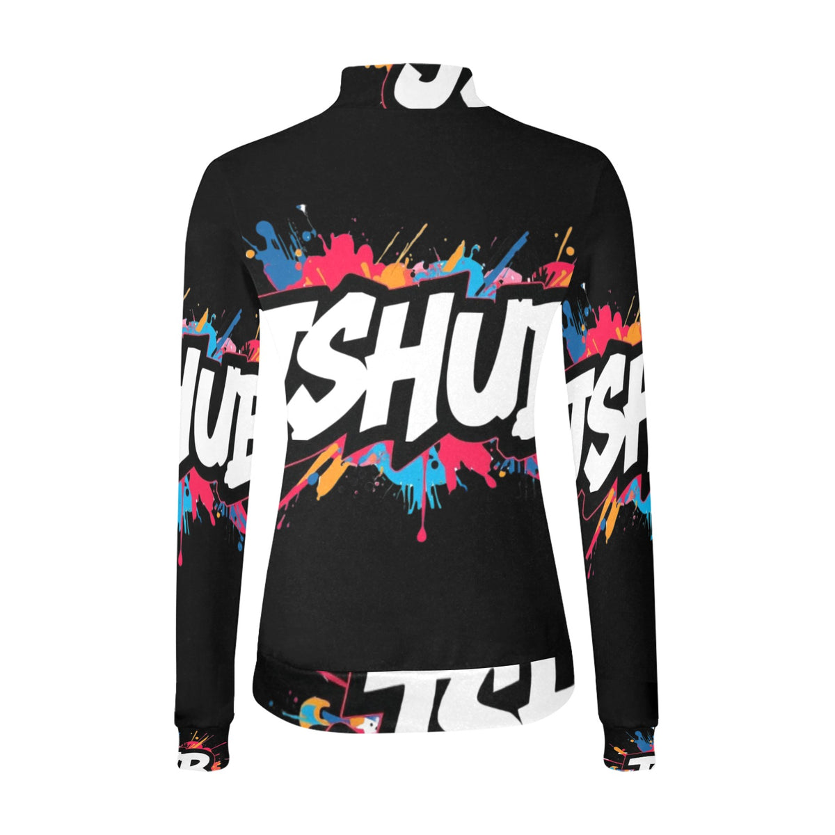 Maglione a collo alto da donna H43 con stampa all-over elegante e confortevole