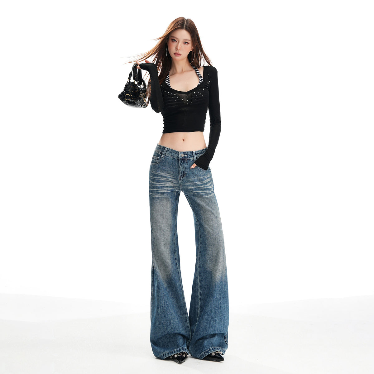Jeans donna RetroWave Flared Tromba