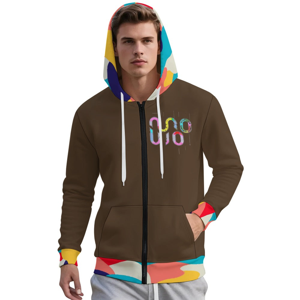 FELPA Concrete Echoes – Caffè Drop Hoodie Zip