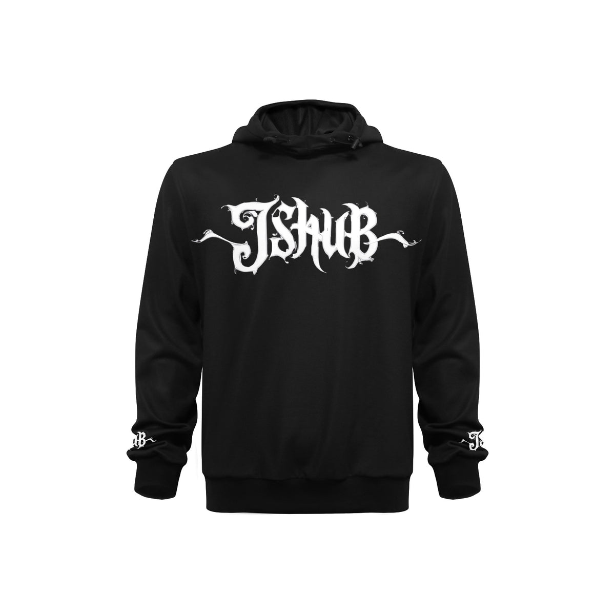 Felpa Uomo JSHUB Signature Monocolore nero Logo Calligrafato