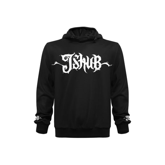 Felpa Uomo JSHUB Signature Monocolore nero Logo Calligrafato