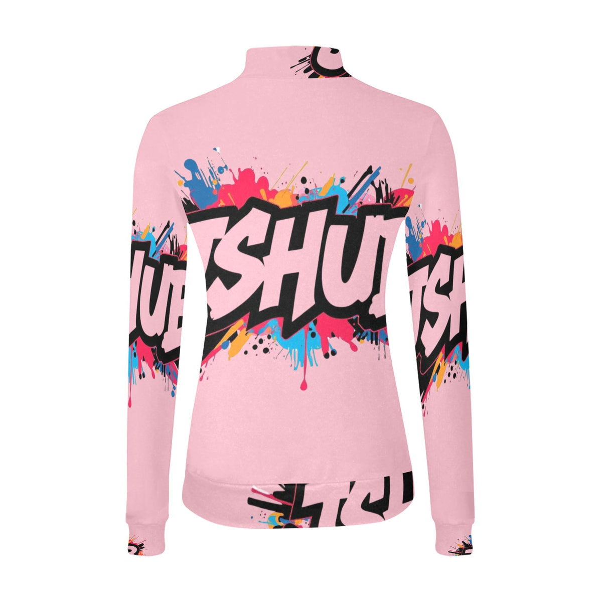 Maglione a collo alto da donna H43 con stampa all-over elegante e confortevole
