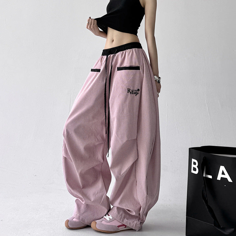 Pantaloni larghi drappeggiati estivi