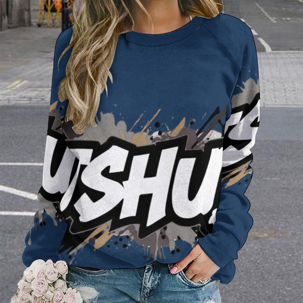 Felpa Donna JSHub Dark Edition – Graffiti Tono su Tono con Scritta Bianca