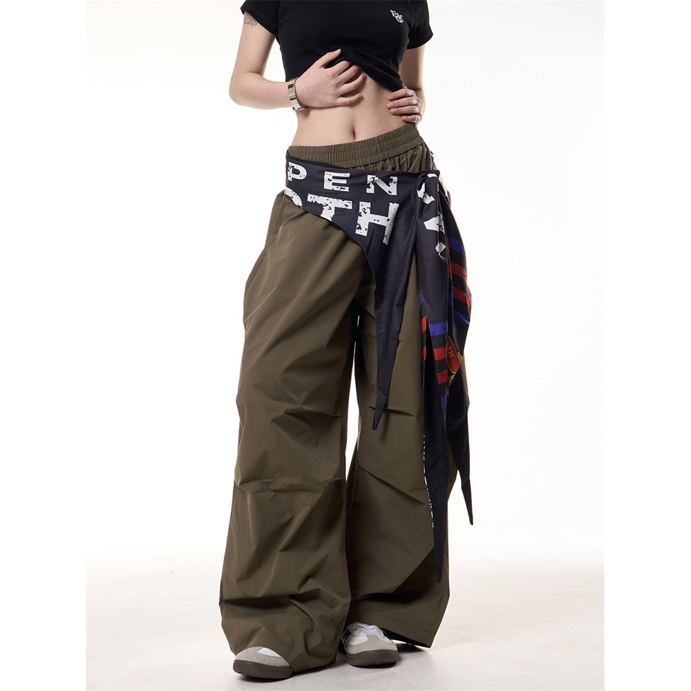 Pantaloni “Drift Wave” casual a gamba larga con tasche
