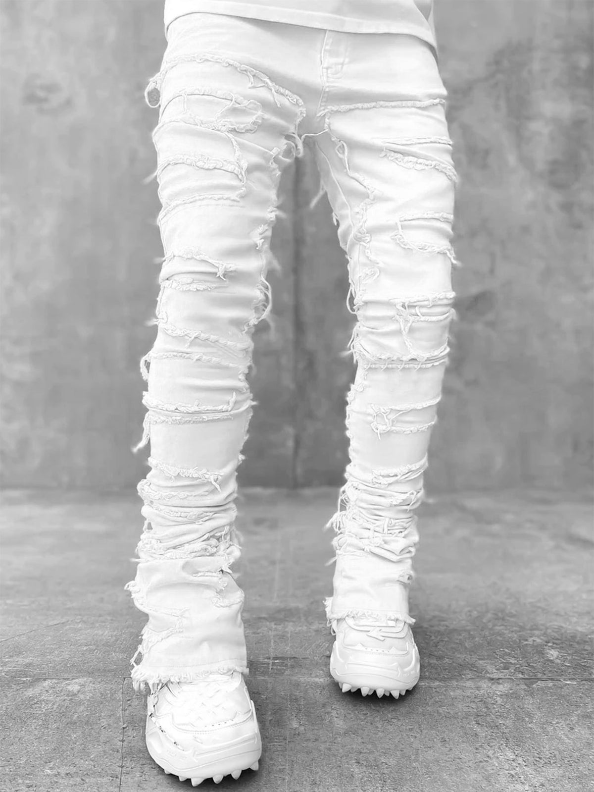 Jeans Denim Patch Elasticizzati