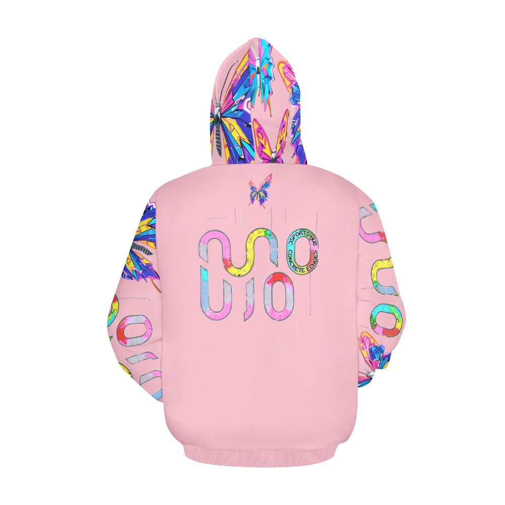 Felpa donna Wings of Noise con cappuccio small tech over – 10 varianti colore