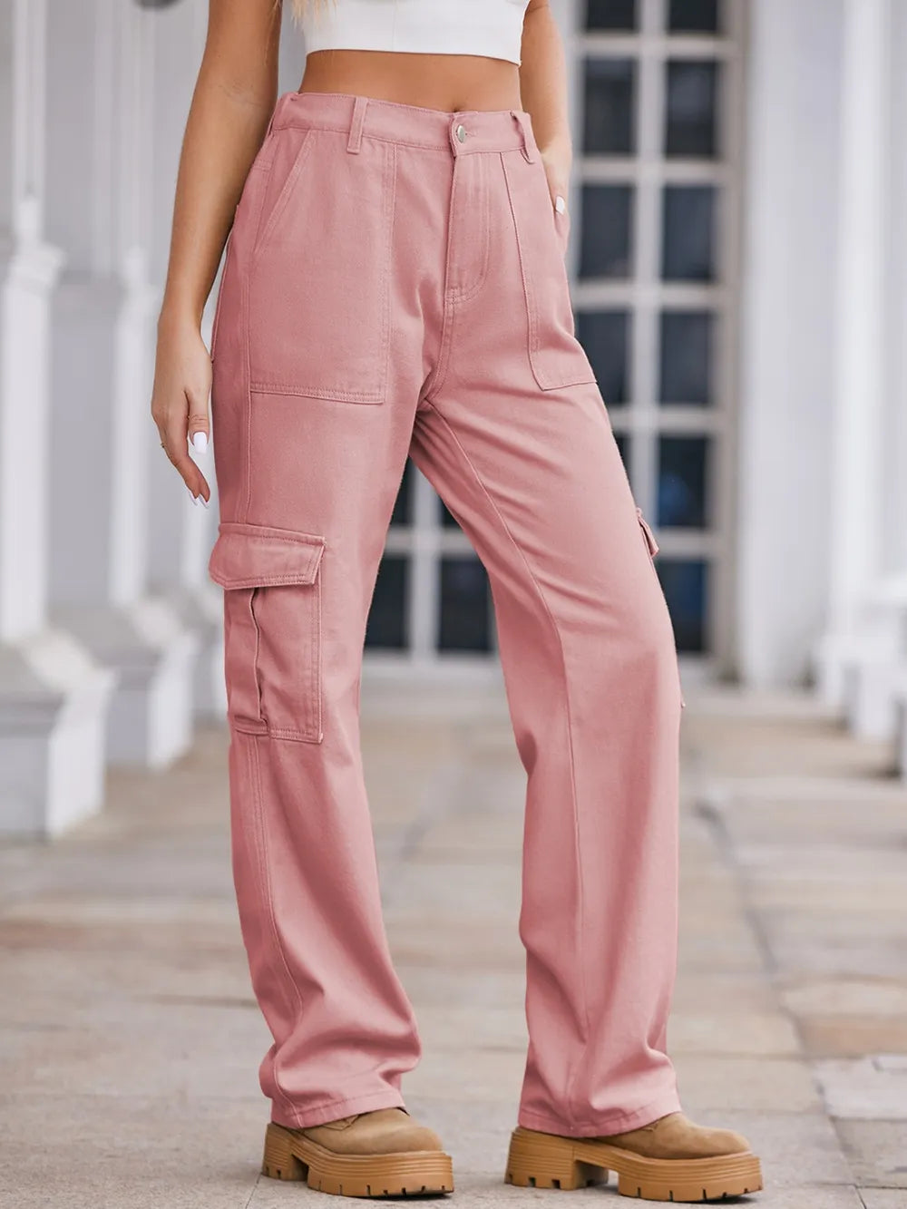 Pantaloni Cargo Donna JSHUB Urban Grid SS26 Denim Utility