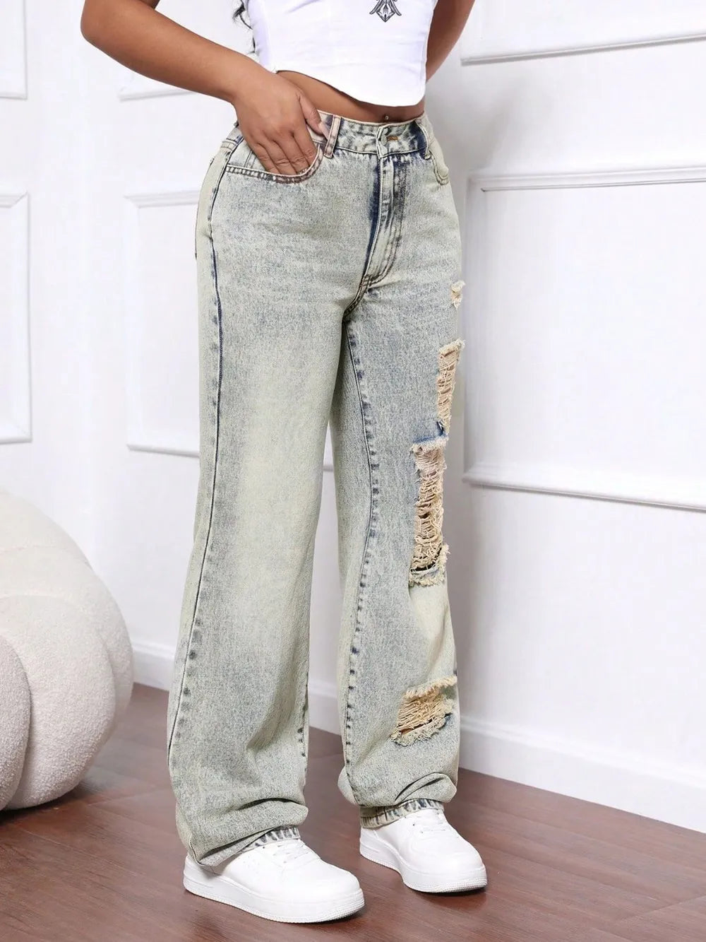 Jeans High Rise Vintage Fade