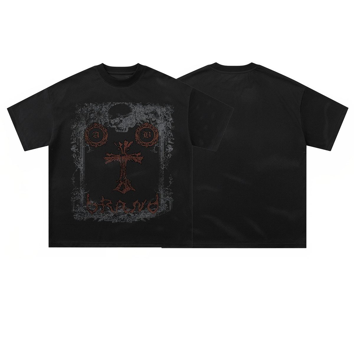 Dark Cross Mesh Tee