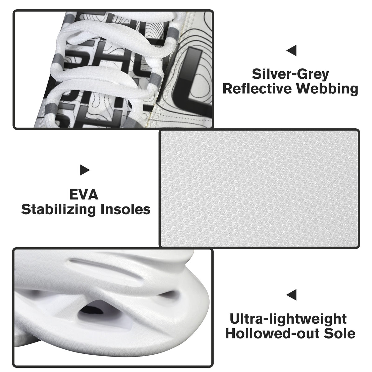 Sneakers Uomo JSHUB AeroFlow Topo White – Scarpe Streetwear Ultraleggere con Suola Hollow