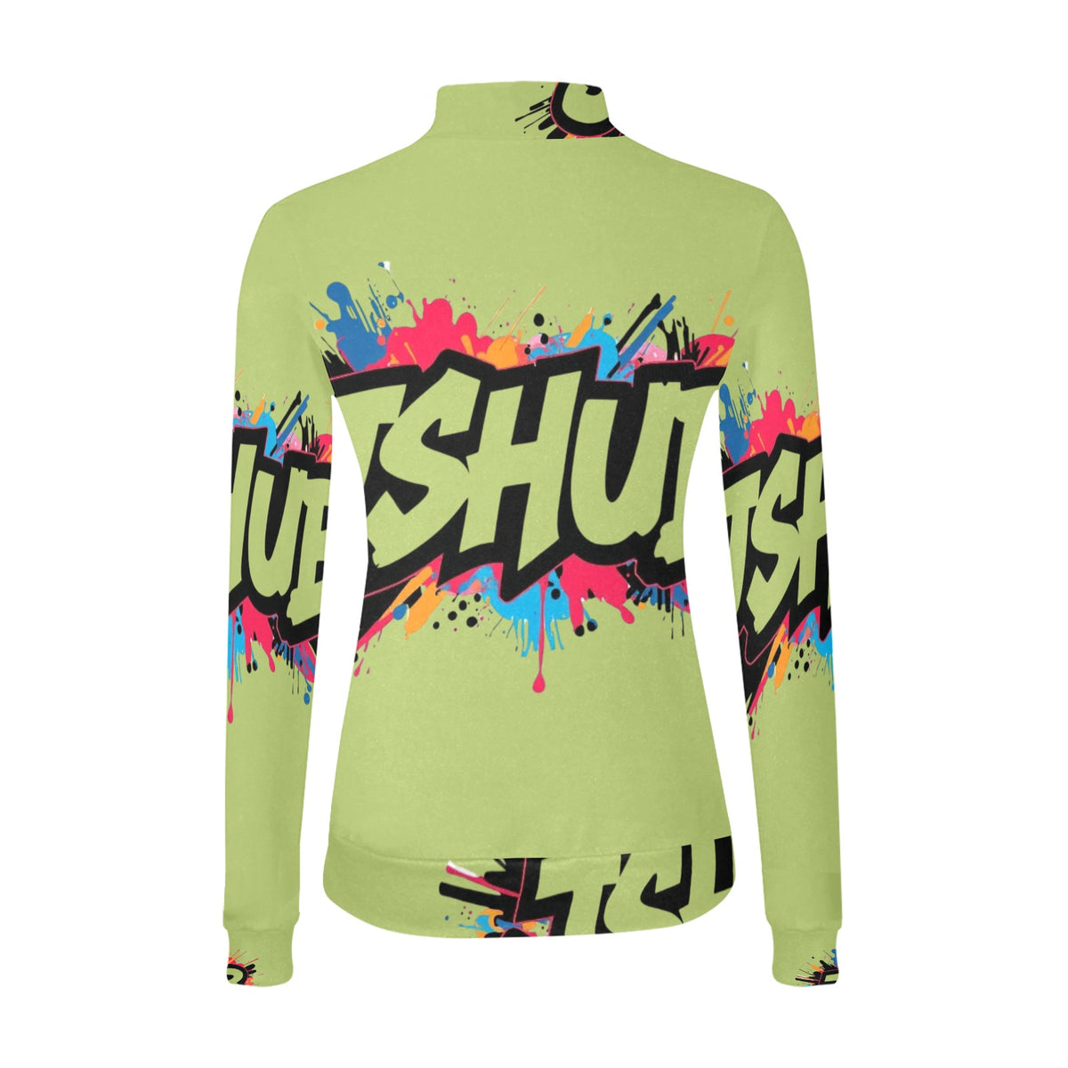 Maglione a collo alto da donna H43 con stampa all-over elegante e confortevole