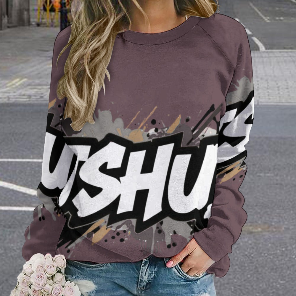 Felpa Donna JSHub Dark Edition – Graffiti Tono su Tono con Scritta Bianca