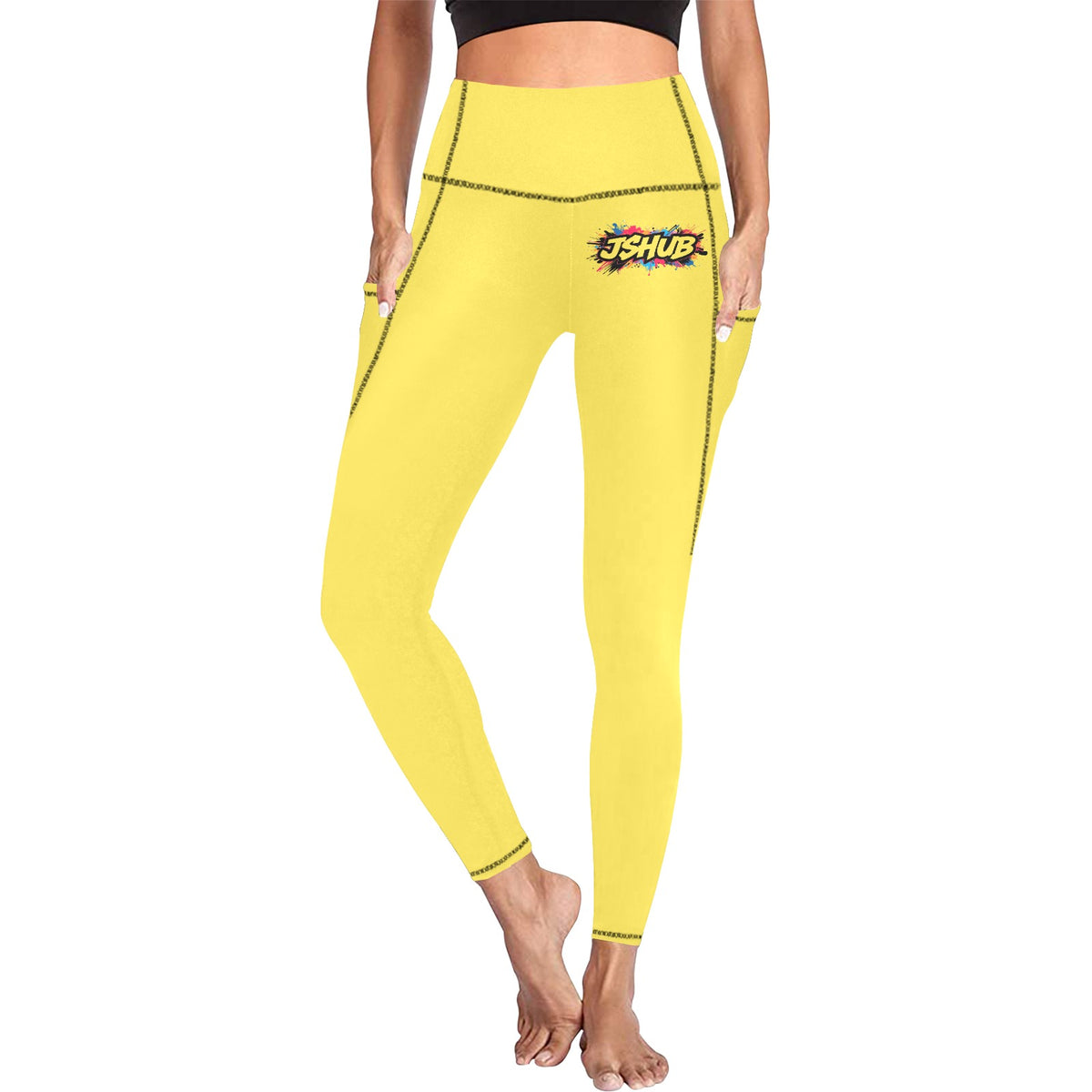 Leggings Donna JSHub All-Over con Tasche – Collezione Urban Streetwear 2025