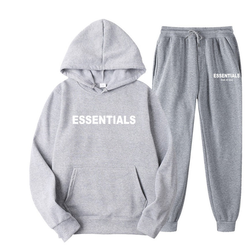 Tuta Uomo Donna Streetwear Essentials Hoodie e Jogger Loose Fit Autunno Inverno