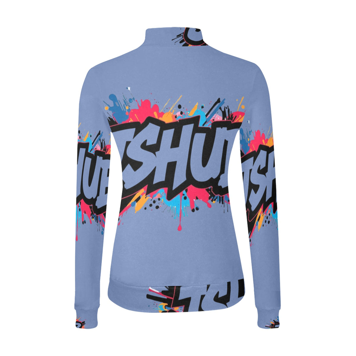 Maglione a collo alto da donna H43 con stampa all-over elegante e confortevole