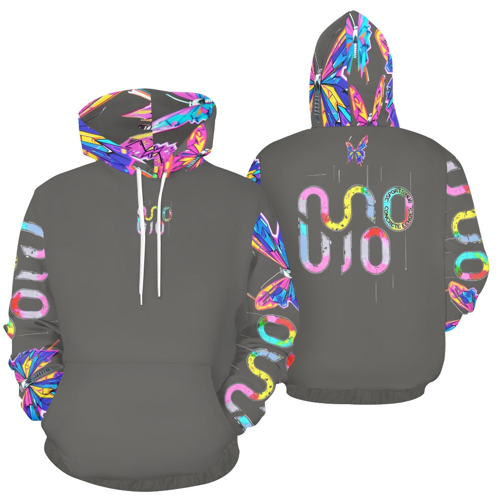 Felpa donna Wings of Noise con cappuccio small tech over – 10 varianti colore