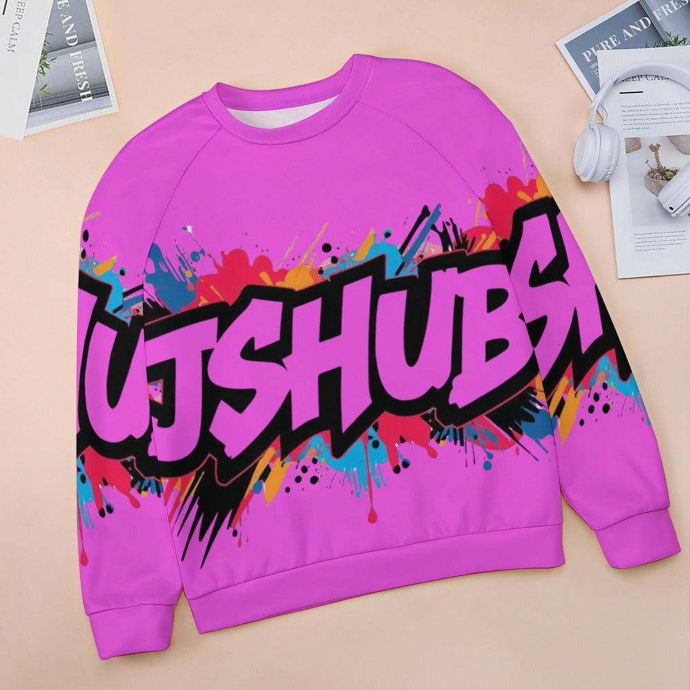 Felpa Donna JSHub Multicolor – Stile Streetwear con Graffiti All-Over