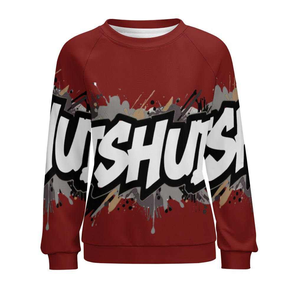 Felpa Donna JSHub Dark Edition – Graffiti Tono su Tono con Scritta Bianca
